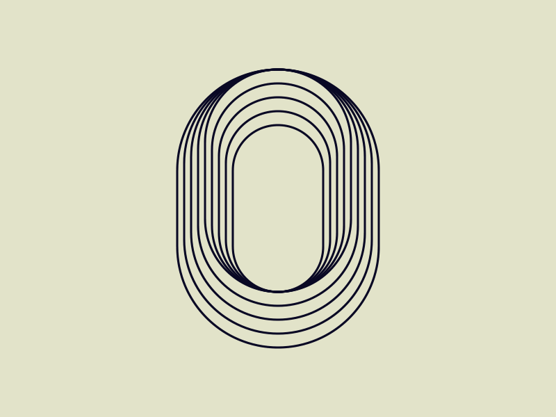 Looping O 2d 36daysoftype 3d circle faux 3d geometric loop o optical illusion typography