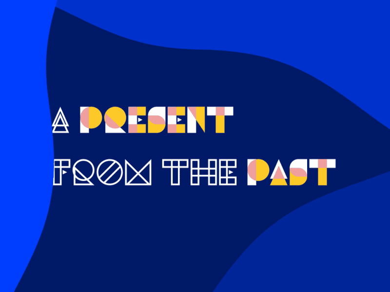 A present from the past. after effects animated animography binary font typeface typography