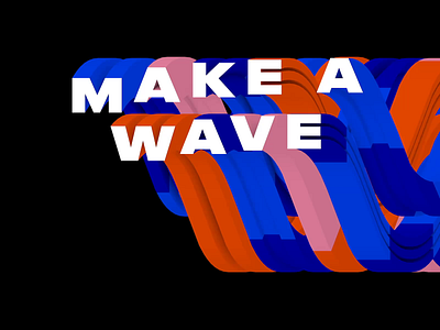 Wavy loop. 3d animated animation gif kinetic kinetictype loop motion typography wave
