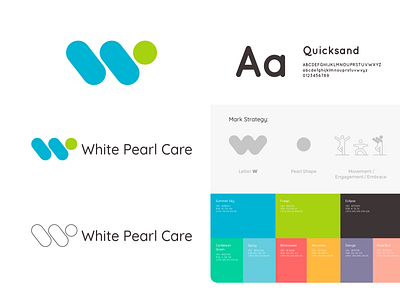 Branding for White Pearl Care autism branding graphic design logo logo design