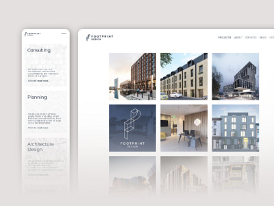 Footprint Design Website architectural architectural website architecture landing landing page website website design