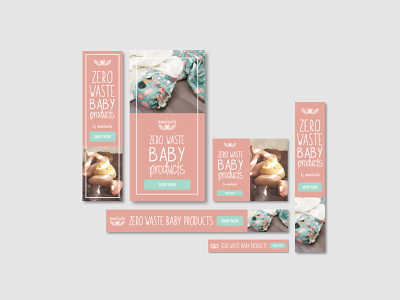 Babywear Ad Banners - Pink Set ad ad banners advertising baby banner banners display display ads google google ads web ads