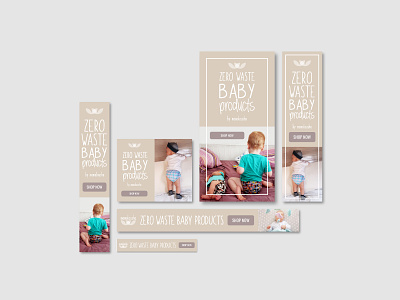 Babywear Ad Banners - Beige Set ad ad banners ads advertising baby banner banners display display ads google google ads web ads