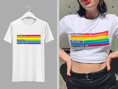 Jestem Przeciw Homofobii / I'm Against Homophobia 🏳️‍🌈 campaign design homophobia lgbt lgbtqia pride product design rainbow social campaign tshirt tshirt design
