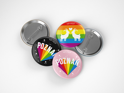 Pins for Pride Parade in Poznań, Poland graphic design lgbt lgbtqia love pins print product design rainbow