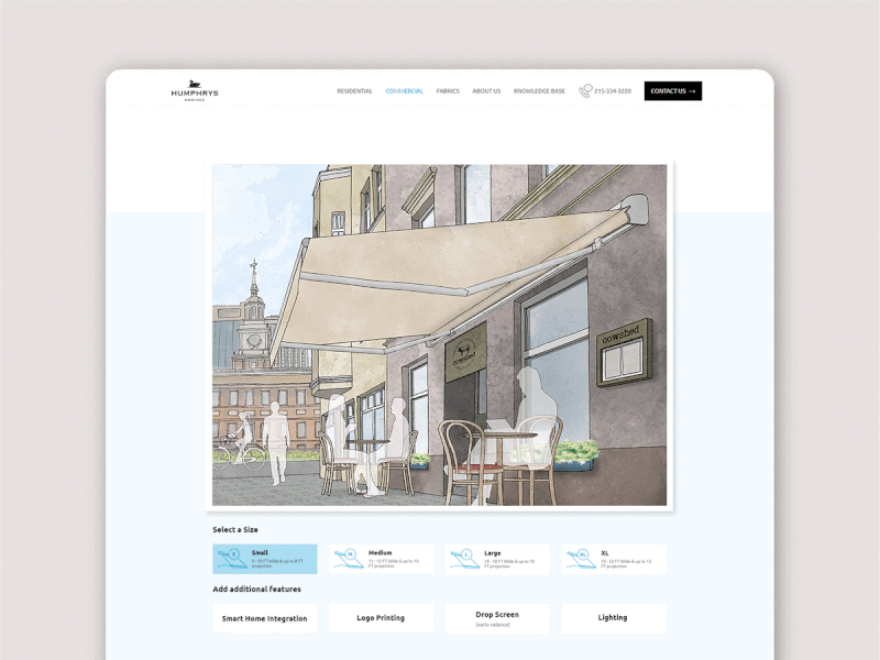 Illustrations for Humphrys Awnings architectural illustration architecture configurator drawing hand drawn illustration product illustration sketch sketches webisite website illustration