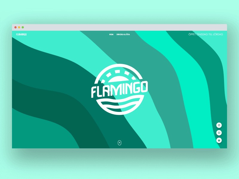 Bar Flamingo wavy website bar cocktail flamingo summer tropical ui waves website