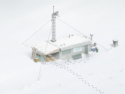 Polar house illustration