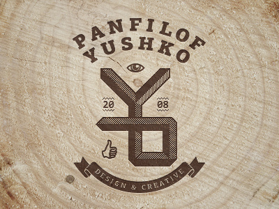 “Panfilof & Yushko Creative Agency” Logo Restyle logotype vintage