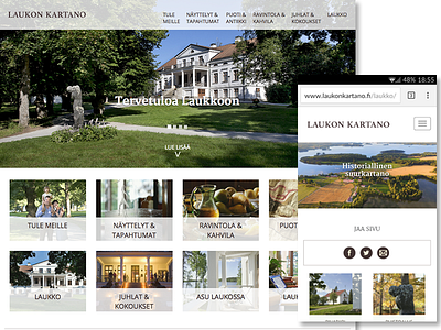 Laukonkartano website layout website wordpress