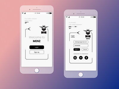 Sign in slides - Menz android app branding design interfacedesign mobile mobile app mobile ui typography ui uidesign uiux user experience userinterface ux uxdesign uxui