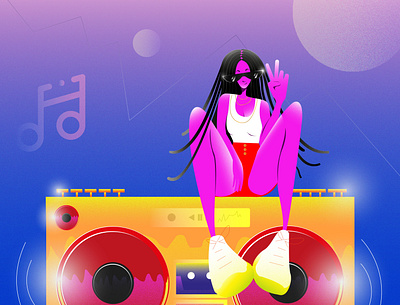 Music Lover design flat flatillustration graphic design illustration vector