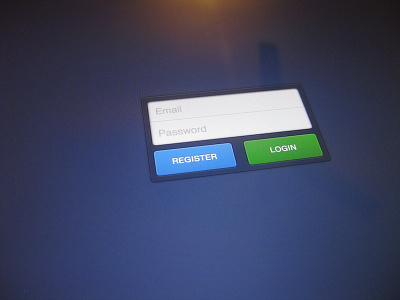 Login app blue button green input ipad login register