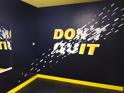 Don't Quit - Do It - Lettering Mural design gym inspiration installation lettering motivation mural painting typography