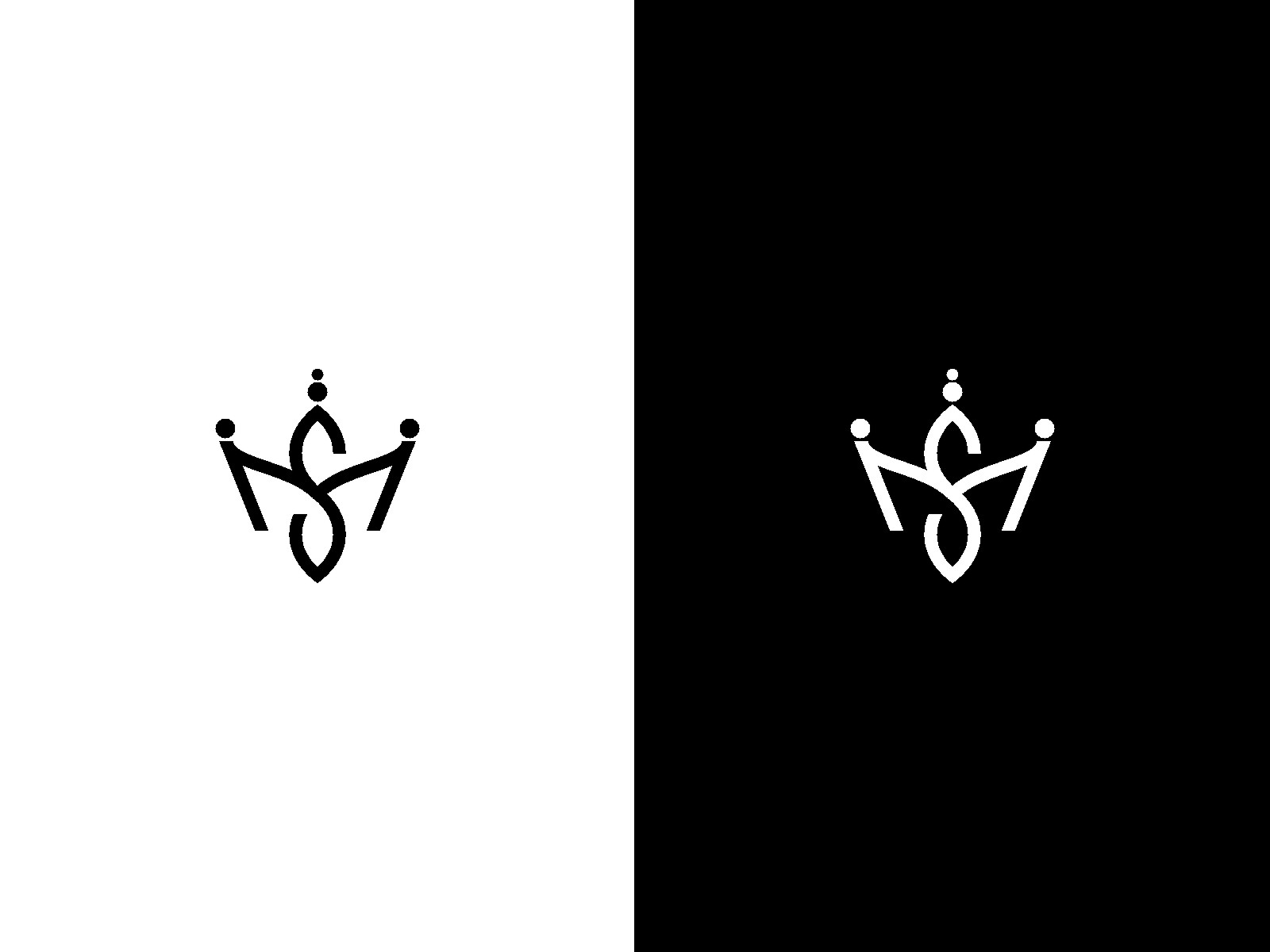 M And S Letter Shape A Crown Logo In Black And White By Andika On Dribbble