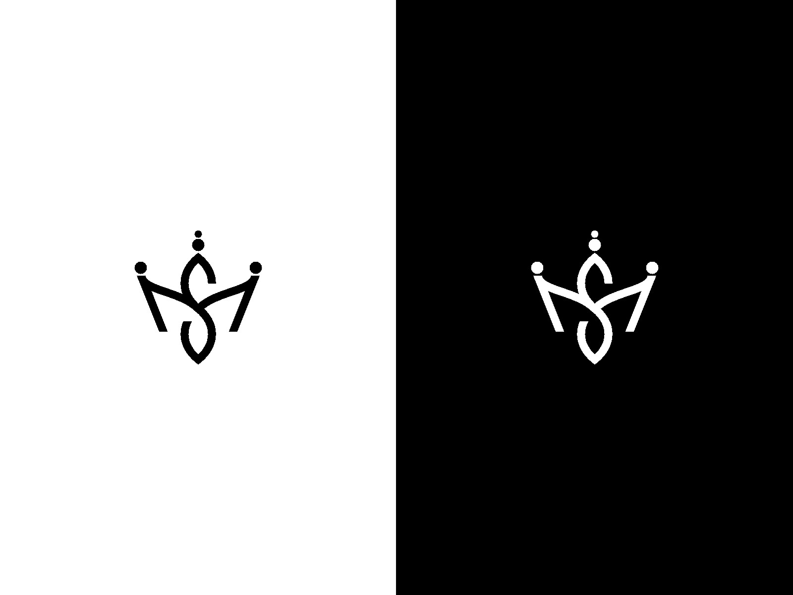 M and S letter Shape a Crown Logo in Black and White by Andika on Dribbble