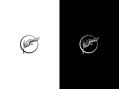 Simple Line Plant Logo in Black and White beauty black branding clean cosmetic design florist flower illustration leaf line logo plant simple vector white