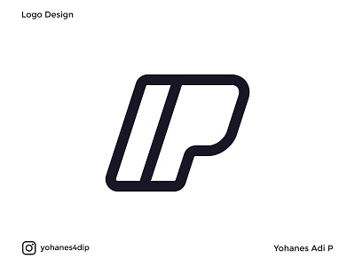 IP or 1P logo brand identity branding design flat logo logo design logodesign minimal simple logo typography