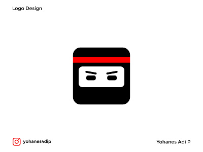 Square Ninja Logo brand identity branding design flat icon logo logodesign minimal simple logo vector