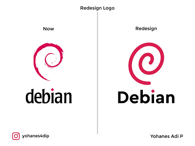 Redesign Debian Logo. app brand design brand identity branding branding design design logo logo design logodesign redesigned simple logo