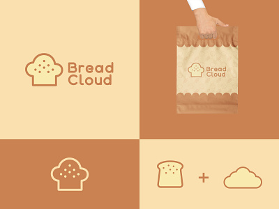 Bread Cloud - Bakery Shop bakery bakery logo brand design brand identity branding design flat logo logo design minimal shop vector