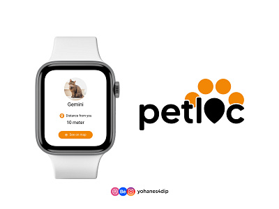petloc Smartphone App animal app brand design brand identity branding cat design logo logo design logos logotype pet ui uiux ux