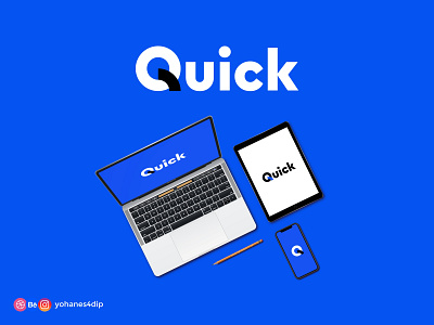 Quick Wordmark Logo brand identity branding design flat lettermark lettermarklogo lettermarks logo logo design logotype minimal simple logo typography vector wordmark wordmark logo