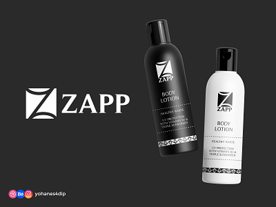 ZAPP Cosmetic Logo Branding brand identity branding branding and identity cosmetic cosmetic packaging design fashion fashion brand lettermark logo logo design logotype minimal simple logo typography wordmark