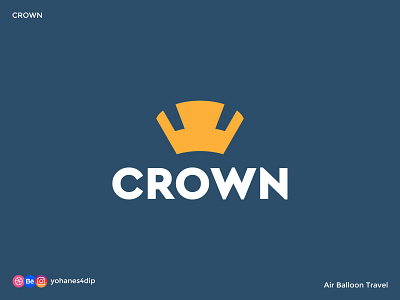 CROWN Logo - Air Balloon Travel airballoon branding crown crown logo design logo logo design logodesign logomark logotype minimal simple logo travel travel agency