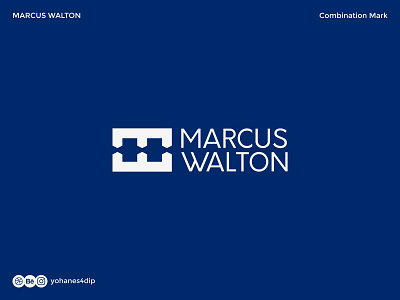 MARCUS WALTON LOGO brand design brand identity branding combination mark design logo logo design logodesign logomark logomarks logotype minimal simple logo trademark