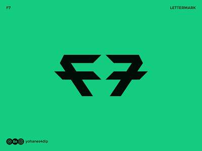 F7 Logo bold logo brand identity design flat lettermark lettermark logo logo logo design logo designs logodesign logofolio logotype logotypedesign minimal simple logo wordmark wordmark logo
