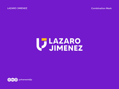 Lazaro Jimenez Logo brand identity branding combination mark design flat lettermark logo logo design logo inspire logodesign logofolio logotype minimal minimalist minimalist logo purple simple logo trademark wordmark