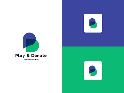 Play n Donate Logo dribbble app branding design flat icon illustration logo minimal vector website