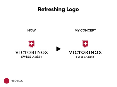 Refreshing Logo Victorinox app branding design flat icon illustration logo minimal type vector