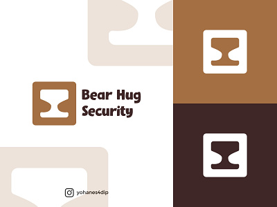 Bear Hug Security Logo app branding design flat illustration illustrator logo minimal ui vector