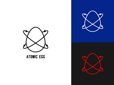 Atomic Egg Logo app branding design flat illustration illustrator logo minimal ui vector
