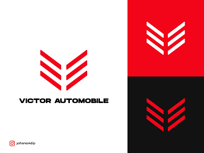 Victor Automobile Logo automotive branding design flat icon illustration logo logo design logodesign logotype minimal simple logo