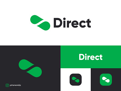 Direct Logo app branding design flat illustration illustrator logo minimal ui web
