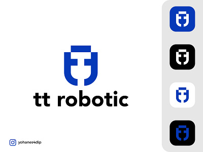 tt robotic Logo app branding design icon illustration logo logo design minimal simple logo vector