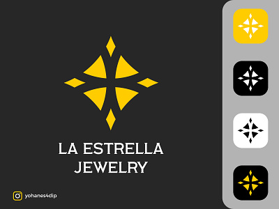 La Estrella Jewelry Logo branding branding and identity flat identity identity design illustration logo logodesign minimal simple logo ui vector