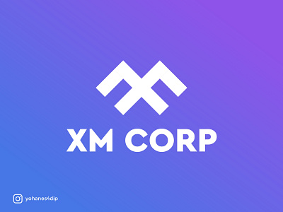 XM CORP Logo brand brand design brand identity branding design flat logo logo design logodesign minimal simple logo vector