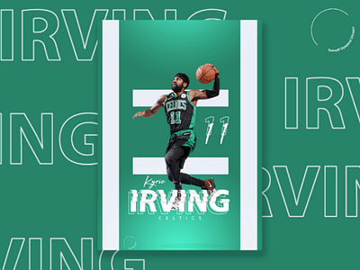Kyrie Irving sport poster sports ball kyrie typography