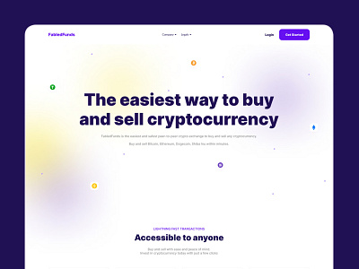 P2P Cryptocurrency Landing Page