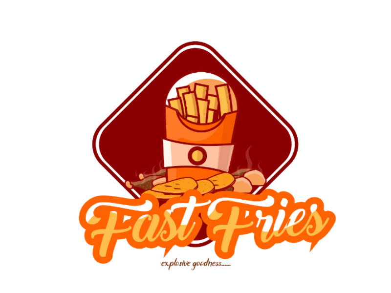 Fast fries logo by Uthman Yussuff on Dribbble