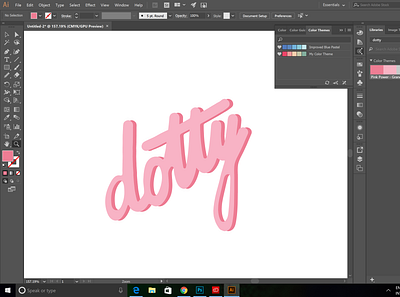 Dotty /handwritten logo/ art branding design flat hand lettering handwritten illustration logo typography vector
