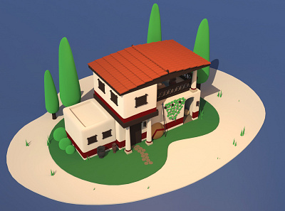 Ancient house ancient architecture history low poly low poly art maya