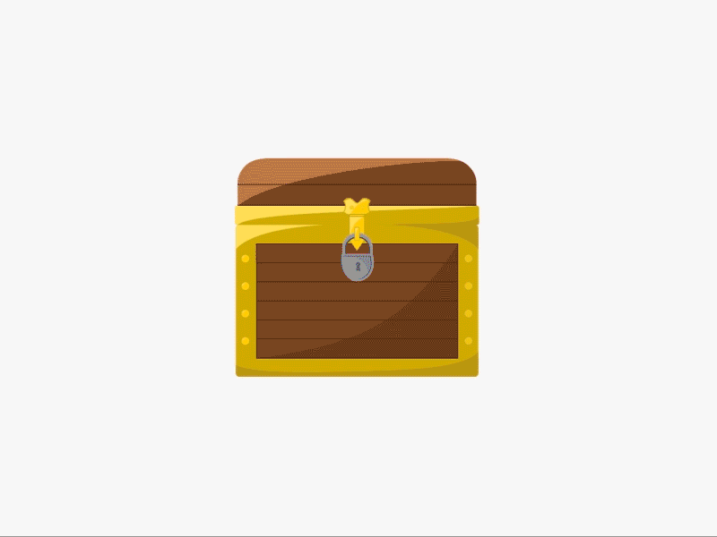 Treasure chest 2d 2d animation after effects animated gif coins gems gold jewels prize treasure treasure chest