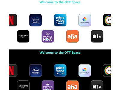 OTT Space animation branding design illustration logo typography ui ux