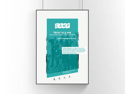 Print | Poster design entrepreneur event event poster graphic design inhouse advertising inhouse marketing poster print print design printet material signup signup poster startup tech event tech talk technology the camp