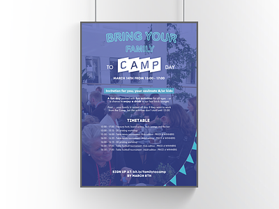 Poster | The Camp bring your family to work community design event event design family family and work graphic design poster poster design print print design printet material startups work